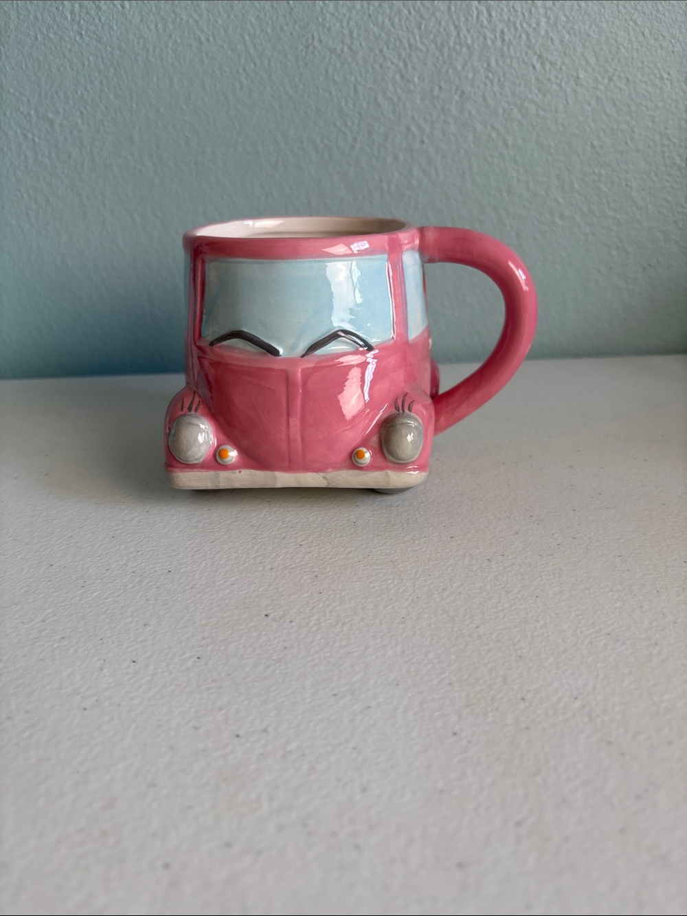 Good Vibes Girl Power Oversized Pink Ceramic VW Bus Mug